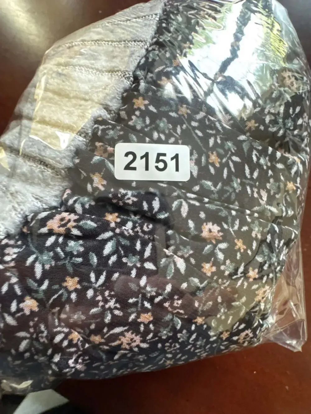 OshKosh B'gosh Ribbed Mixed Fabric Floral Dress Grey Size 6/6X